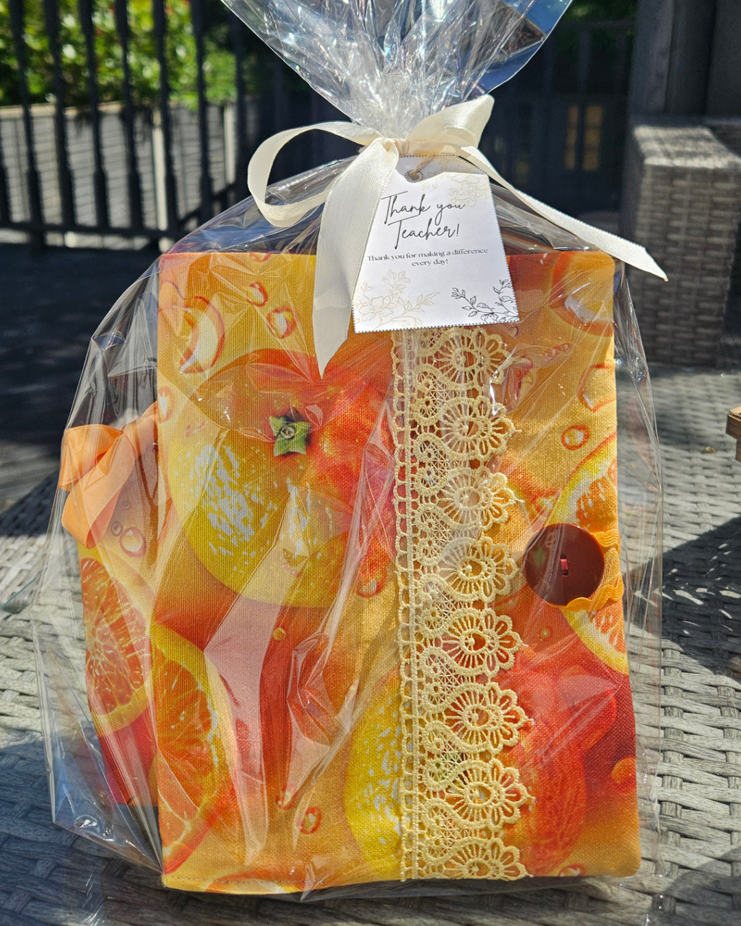 Teacher’s Gift Set – Handmade Book Cover & Zip Pouch