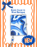 Baroque Blue Quilted Book Cover| Handmade Protective Notebook & Journal Sleeve