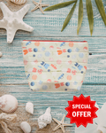 Yoga girl Summer Print Quilted Make Up Pouch | Handmade Quilted Wash Bag
