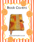 citrus print book cover on a orange stripe background 