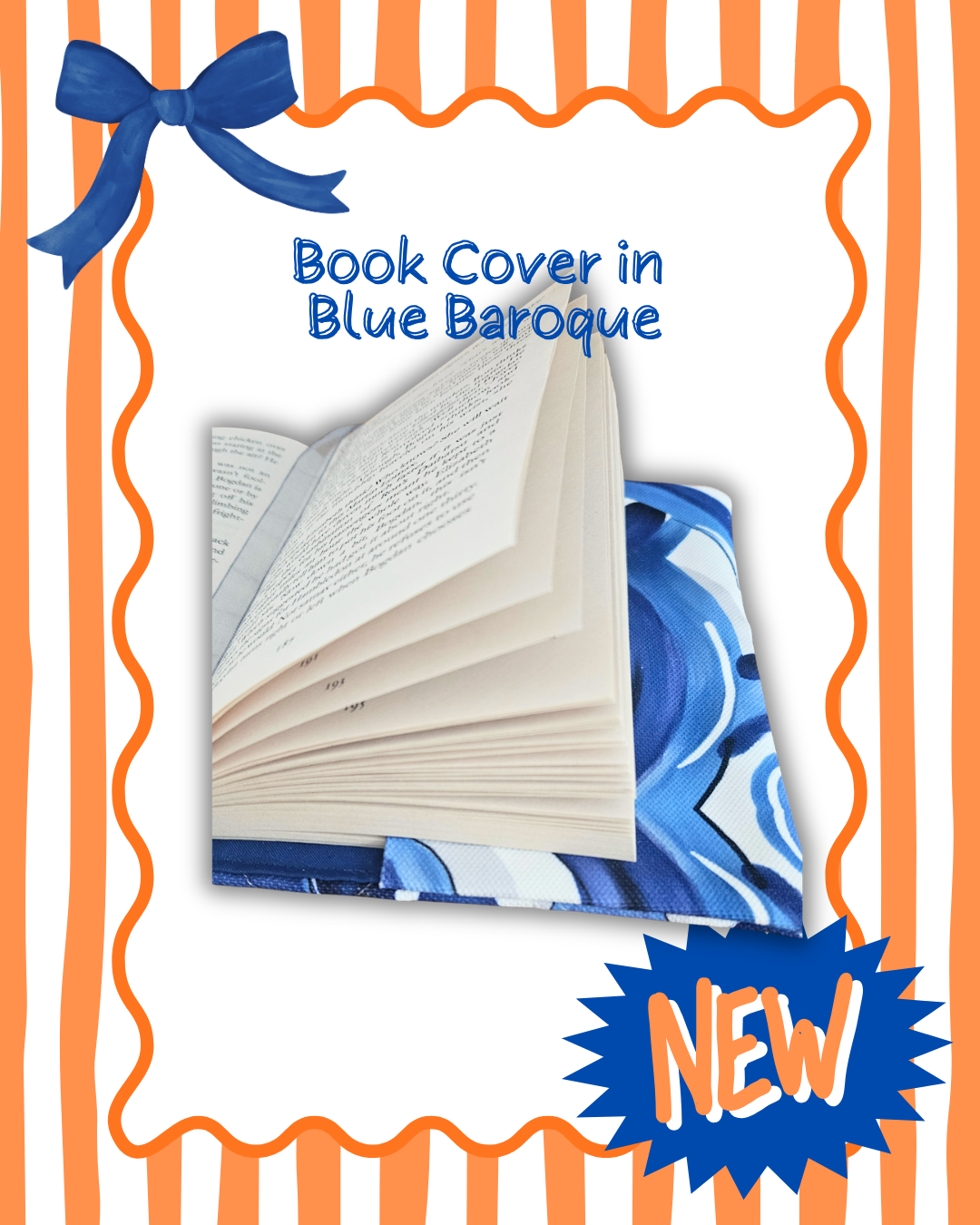 Baroque Blue Quilted Book Cover| Handmade Protective Notebook & Journal Sleeve