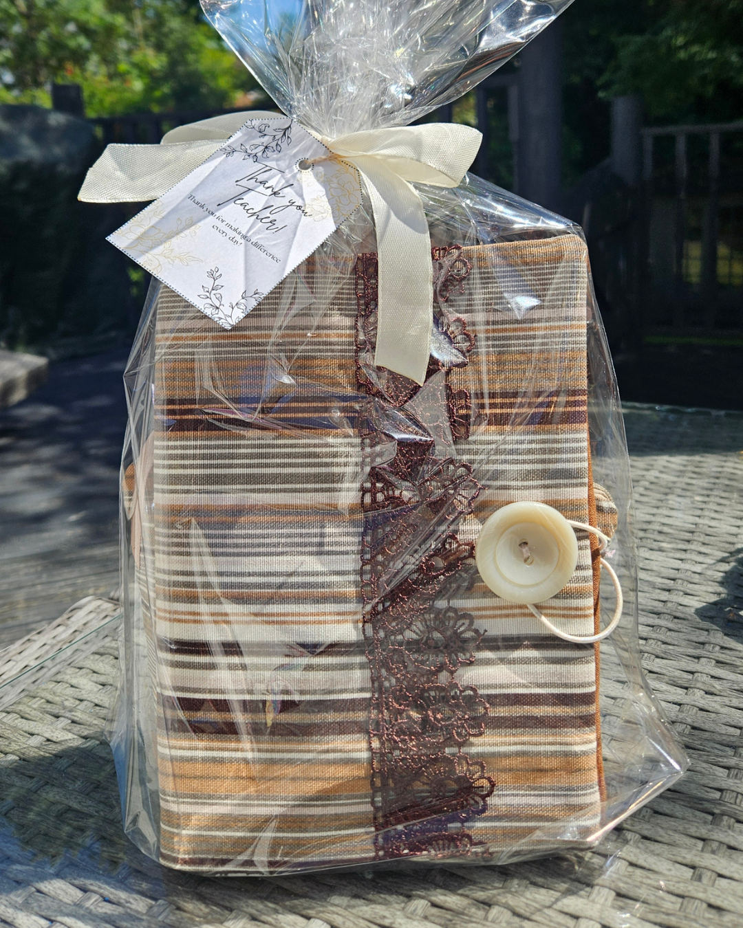 Teacher’s Gift Set – Handmade Book Cover & Zip Pouch