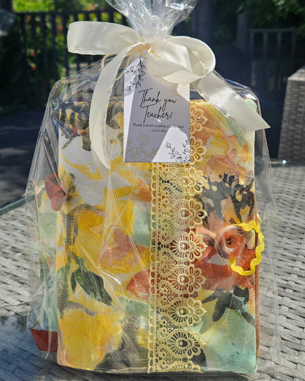 Teacher’s Gift Set – Handmade Book Cover & Zip Pouch