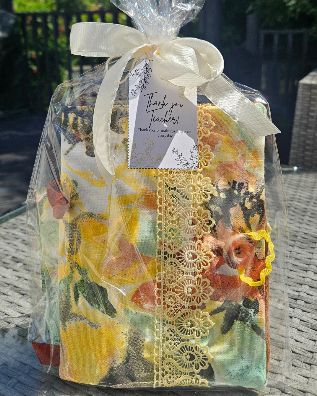 Teacher’s Gift Set – Handmade Book Cover & Zip Pouch