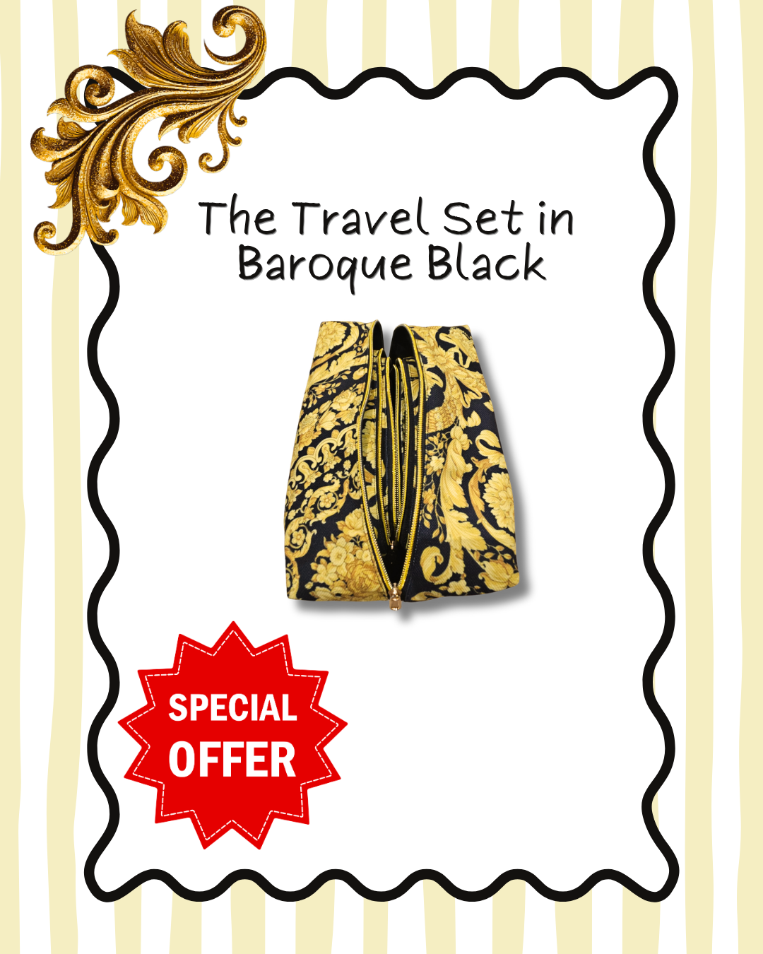 Luxe Hair Tools Case in Baroque Black