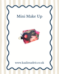Winter Peony Mini Makeup Box Pouch | Tiny Quilted Makeup Bag