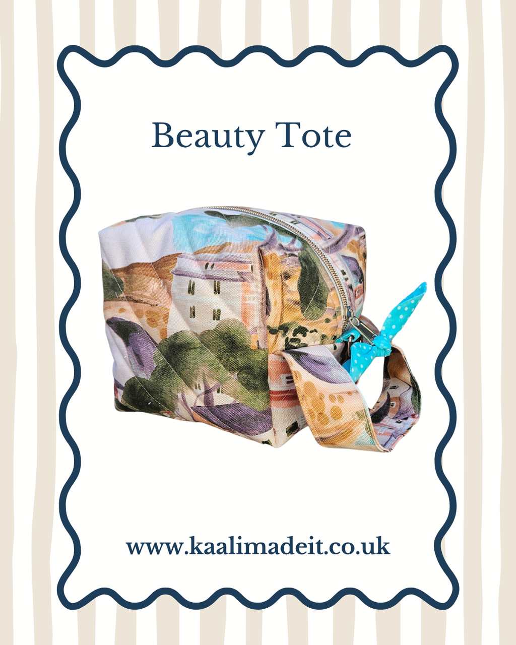 Positano Summers Beauty Tote | Handmade Washbag