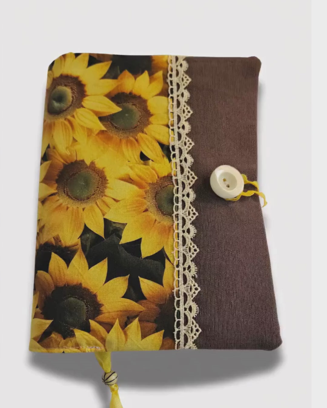 Sunflowers Book Sleeve – Handmade Protective Cover for Books & Journals